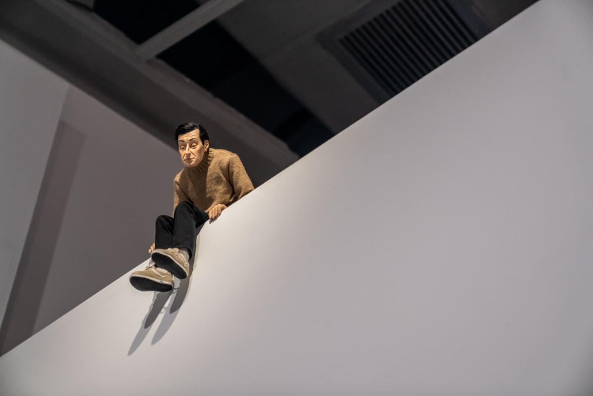 Installation view of “Maurizio Cattelan: Wish You Were Here” in Shenzhen