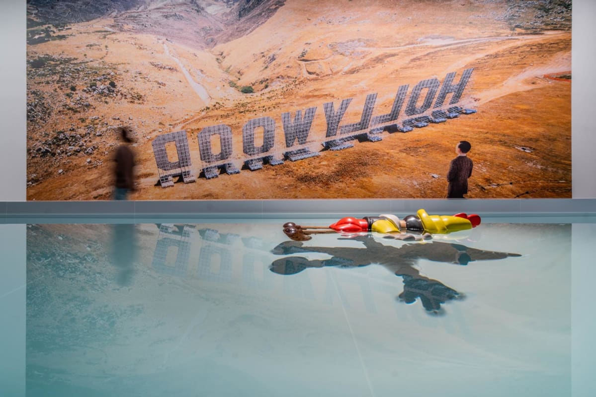 Installation view of “Maurizio Cattelan: Wish You Were Here” in Shenzhen