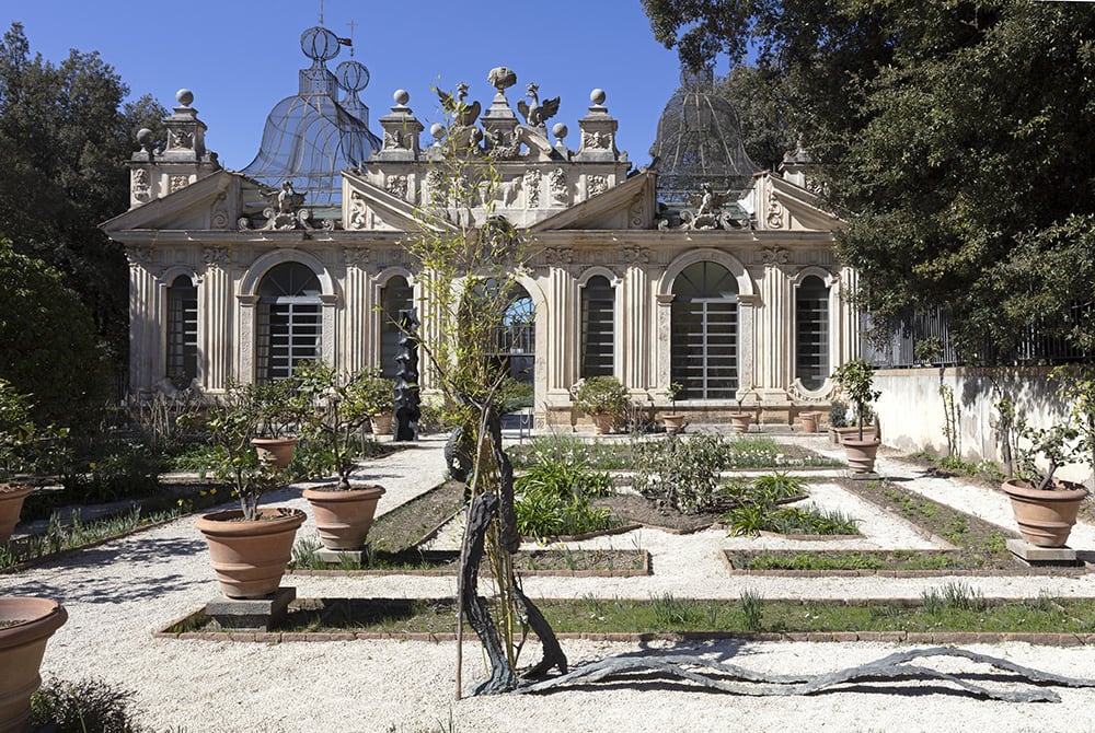 Installation view of exhibition by Giuseppe Penone at Galleria Borghese