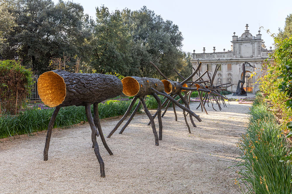 Installation view of exhibition by Giuseppe Penone at Galleria Borghese