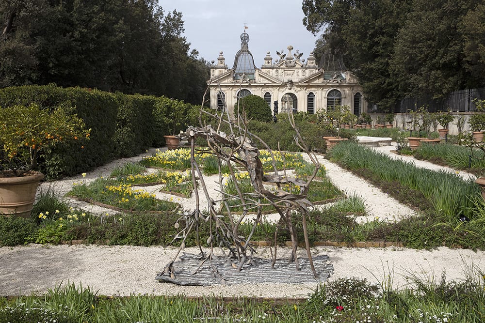 Installation view of exhibition by Giuseppe Penone at Galleria Borghese