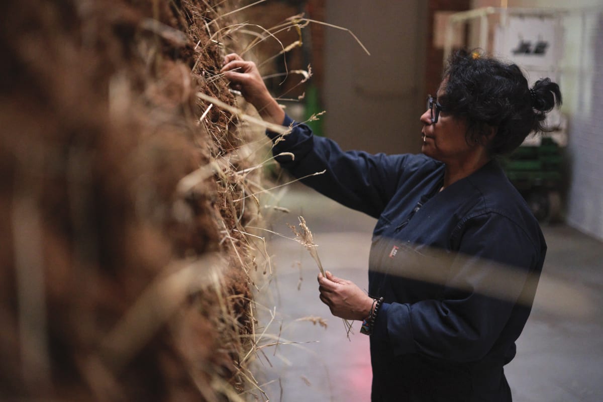 Installation view, “Delcy Morelos: El abrazo,” Dia Chelsea, 2023