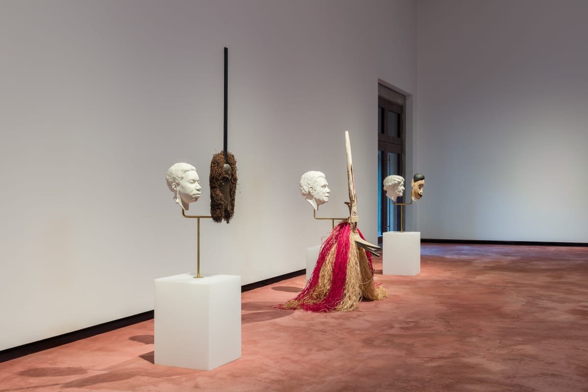 Installation view of Tavares Strachan: There Is Light Somewhere. Distant Relatives series, 2020. Photo: Mark Blower. Courtesy the artist and the Hayward Gallery.