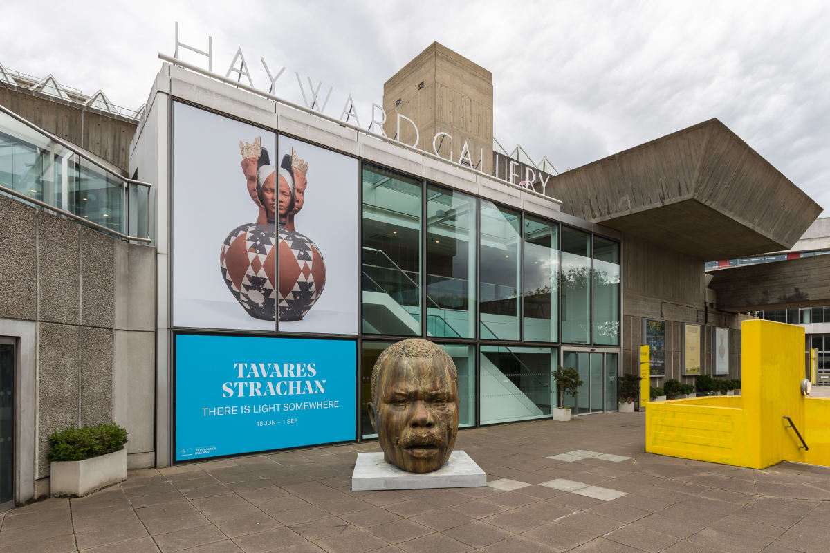 Installation view of Tavares Strachan: There Is Light Somewhere. Ruin of a Giant (Marcus Garvey), 2024. Photo: Mark Blower. Courtesy the artist and the Hayward Gallery.