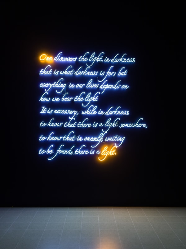 Installation view of Tavares Strachan: There Is Light Somewhere. There is a Light in Darkness, 2024. Photo: Mark Blower. Courtesy the artist and the Hayward Gallery.