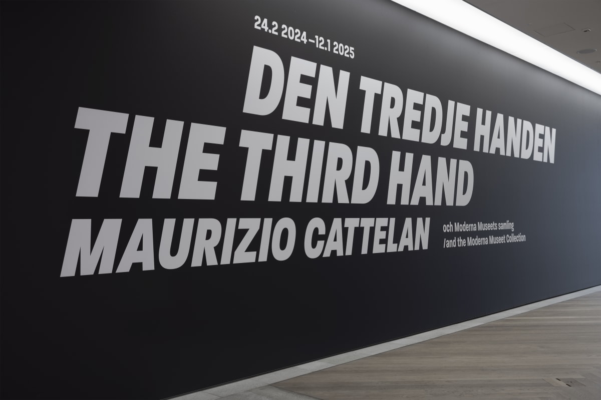 Wall text "The Third Hand", 2024 Photo: My Matson/Moderna Museet