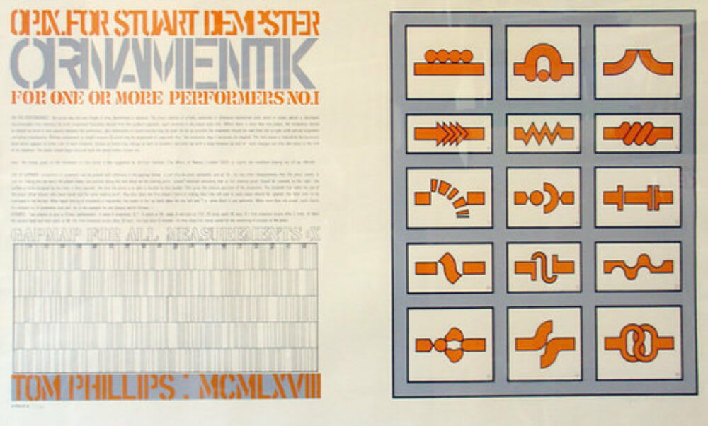 Image: Tom Phillips speaking at Graphic Scores