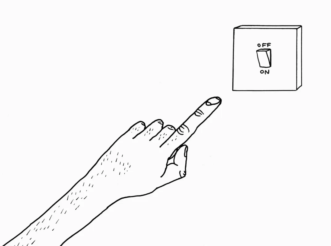 Image: David Shrigley in ‘Imagine a World Where The Opposite of Light Is not Dark’