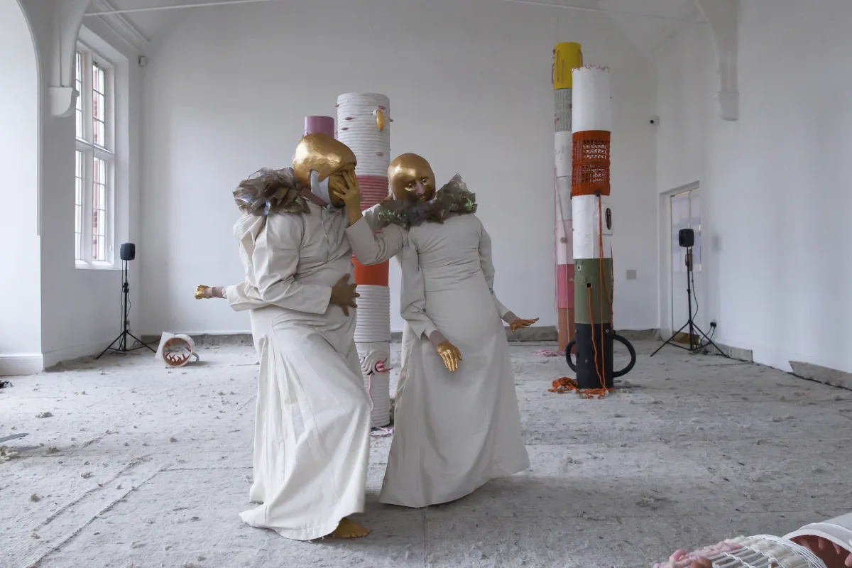 Image: 'The Gatekeepers' by Jonathan Baldock, with Florence Peake and Chlöe Herington