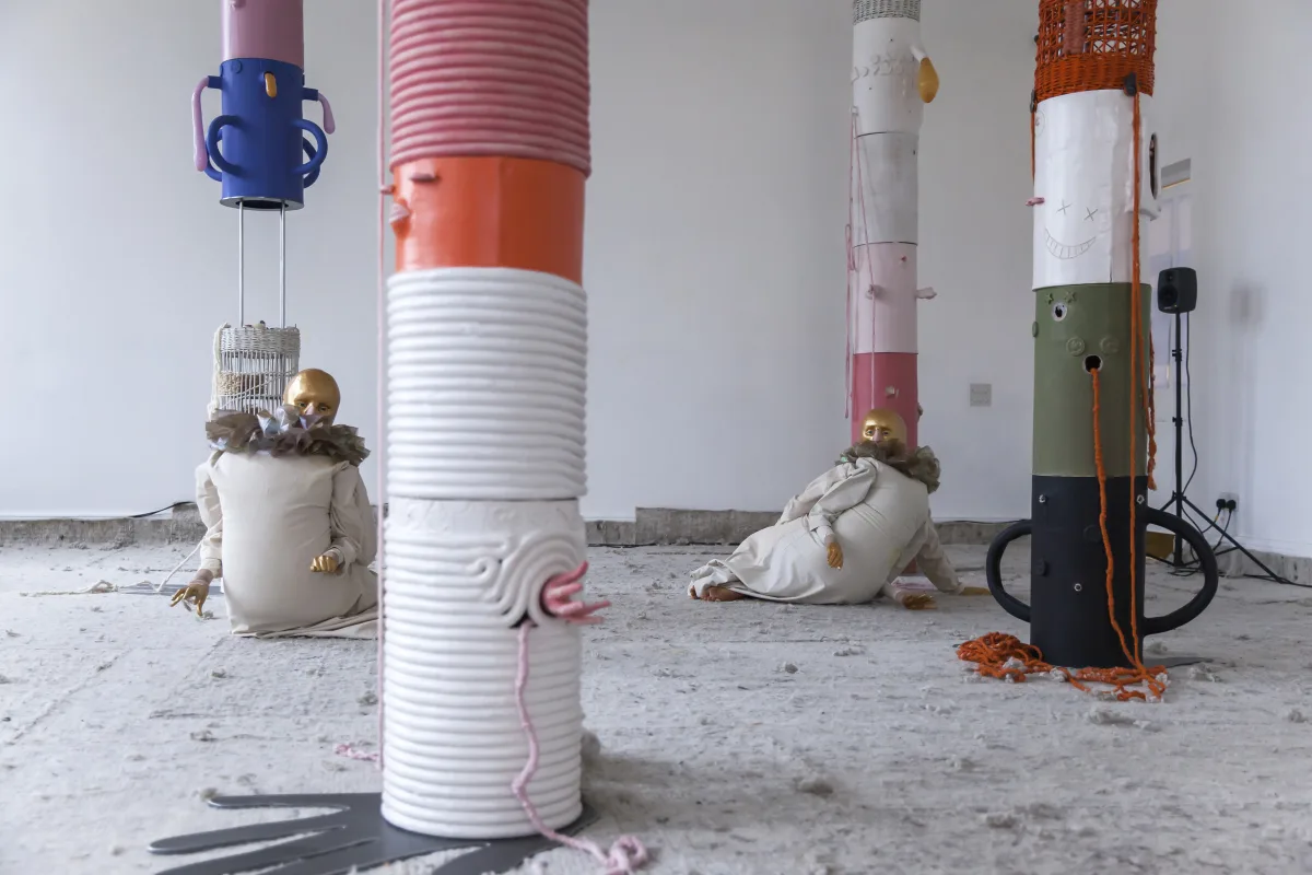 Image: 'The Gatekeepers' by Jonathan Baldock, with Florence Peake and Chlöe Herington