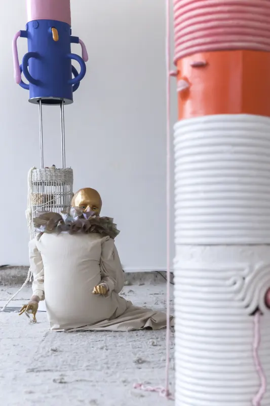 Image: 'The Gatekeepers' by Jonathan Baldock, with Florence Peake and Chlöe Herington