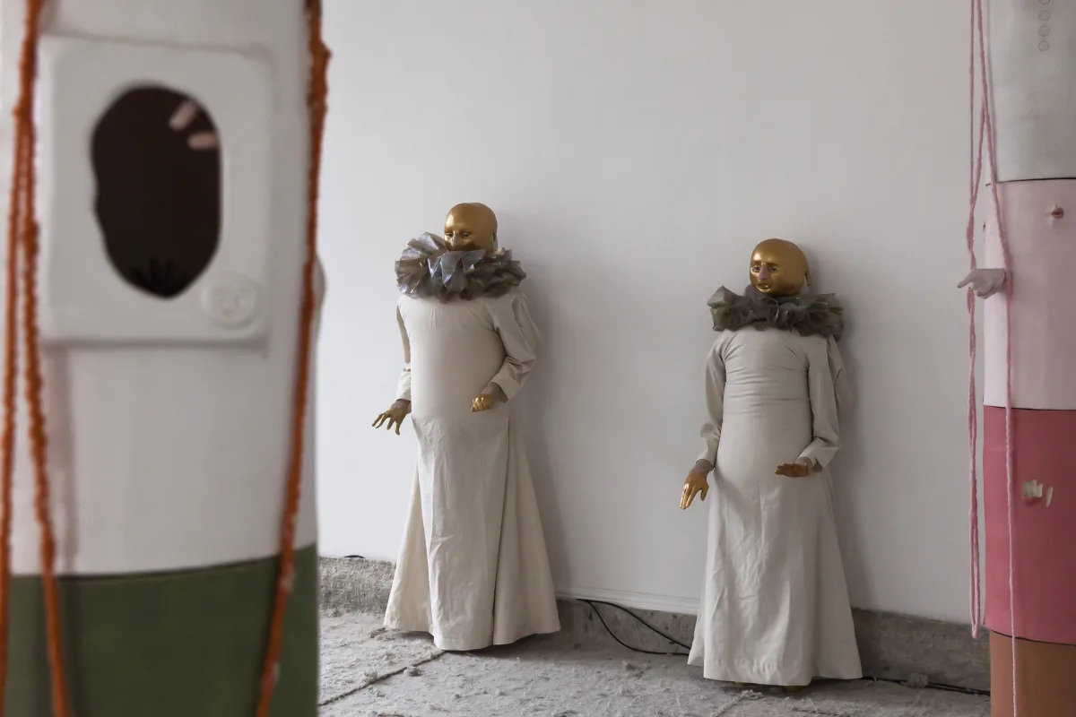 Image: 'The Gatekeepers' by Jonathan Baldock, with Florence Peake and Chlöe Herington