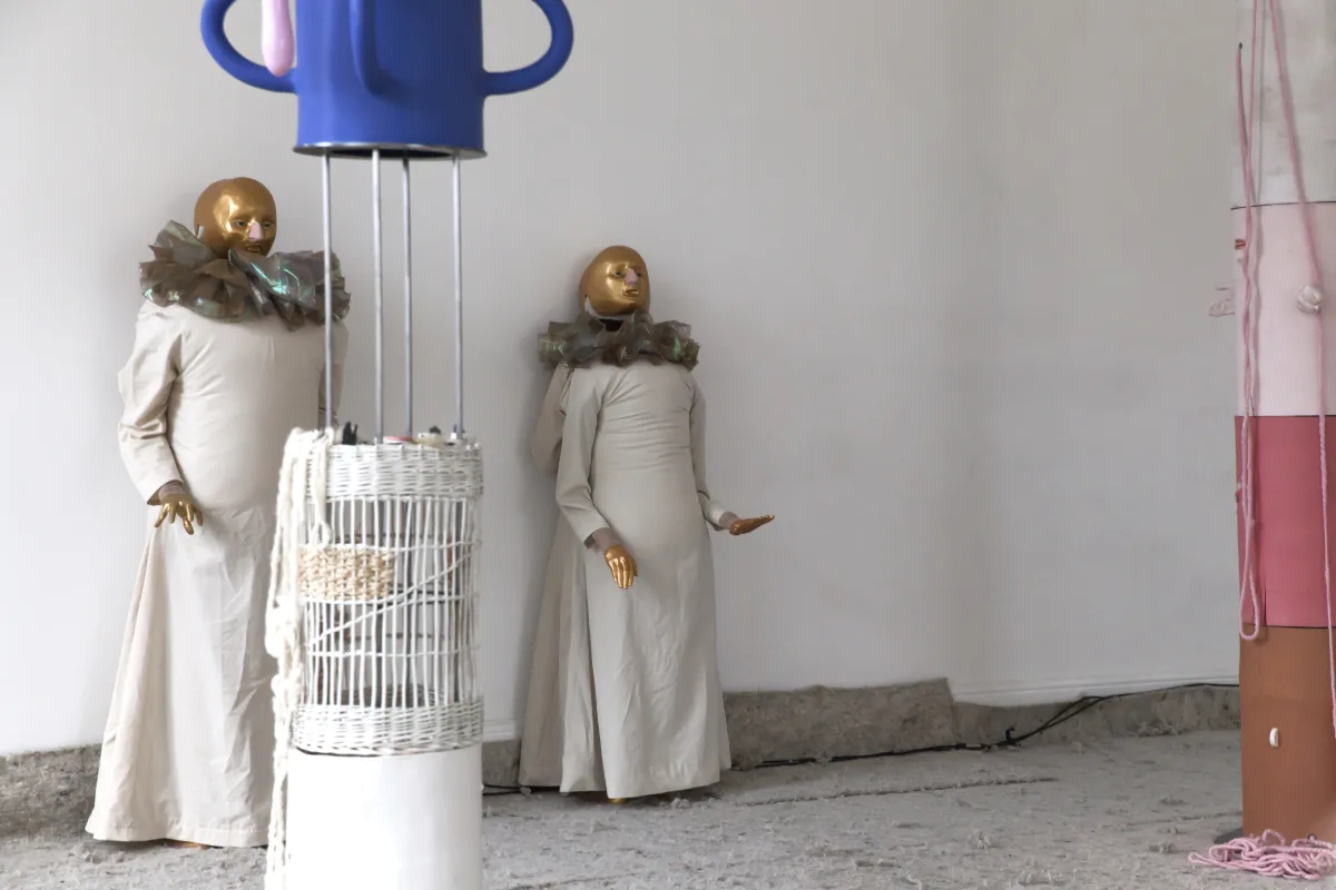 Image: 'The Gatekeepers' by Jonathan Baldock, with Florence Peake and Chlöe Herington