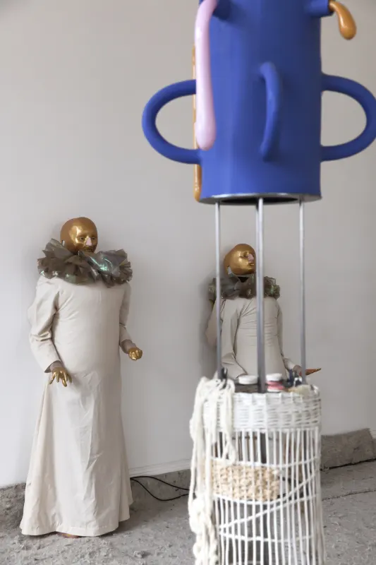 Image: 'The Gatekeepers' by Jonathan Baldock, with Florence Peake and Chlöe Herington
