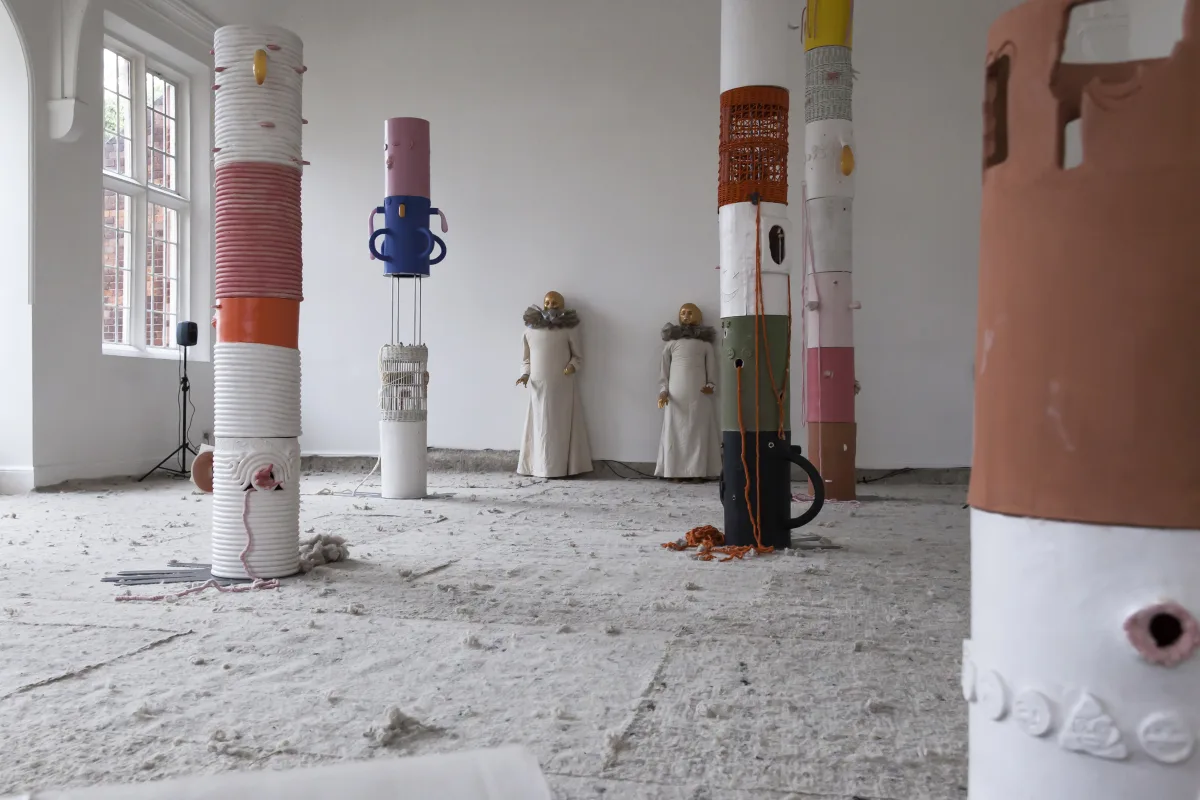 Image: 'The Gatekeepers' by Jonathan Baldock, with Florence Peake and Chlöe Herington