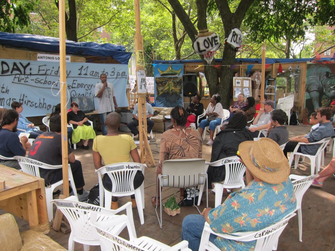 Image: Thomas Hirschhorn celebrates the 10 year anniversary of the 'Gramsci Monument'