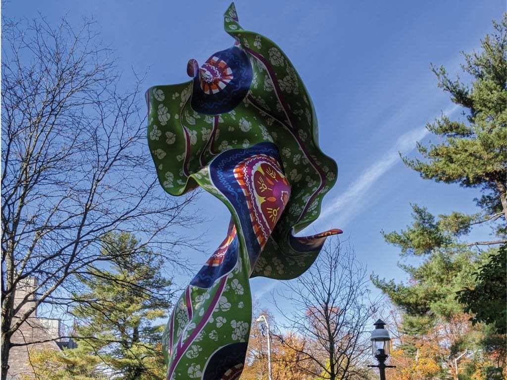 Image: Yinka Shonibare's 'Wind Sculpture (SG) IV' goes on display at Princeton University