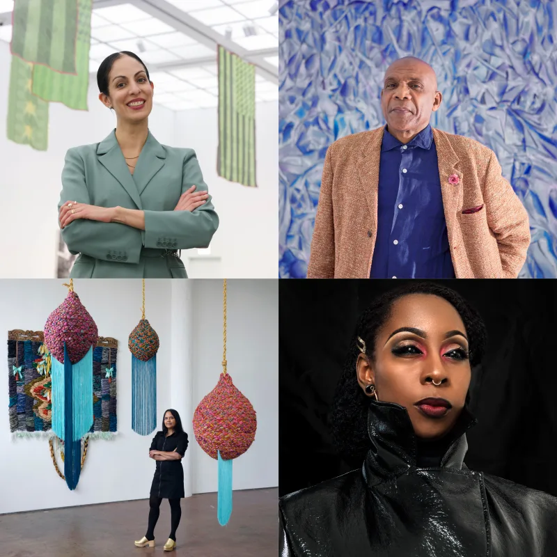 Image: Denzil Forrester, Suchitra Mattai and Zinzi Minott in conversation with Carla Acevedo-Yates on the occasion of 'Reverb'