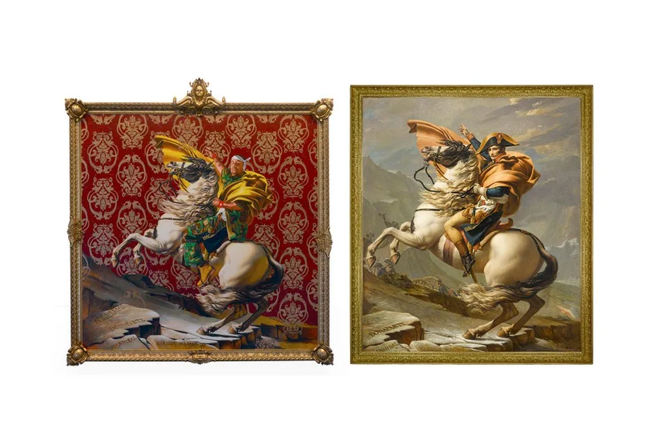 Image: Napoleonic paintings by Kehinde Wiley and Jacques-Louis David united