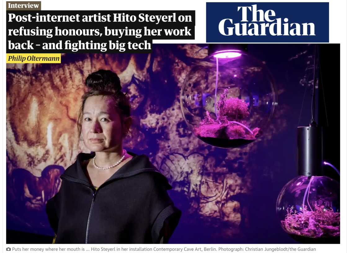 Post-internet artist Hito Steyerl on refusing honours, buying her work back – and fighting big tech The Guardian