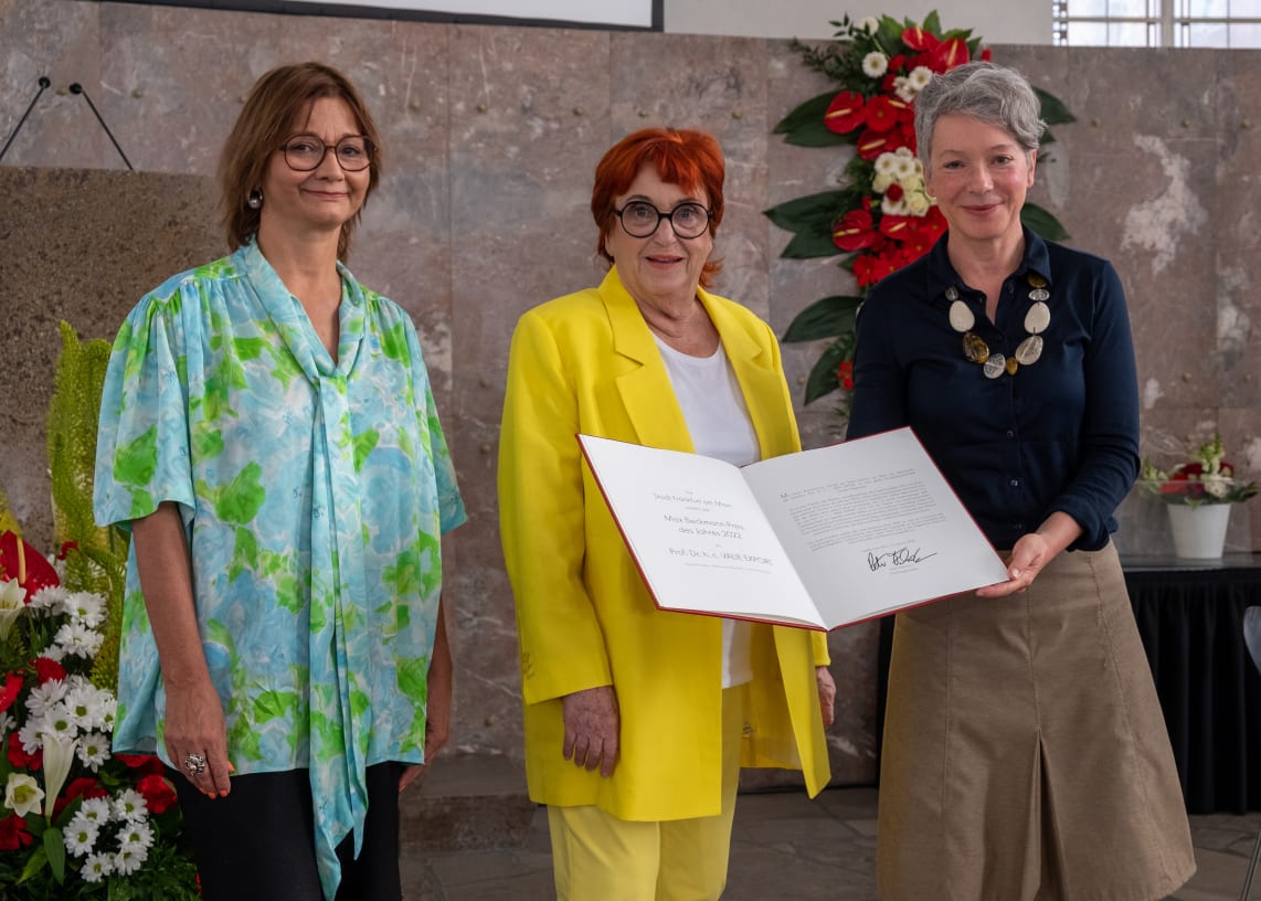 VALIE EXPORT was honored with the Max-Beckmann-Prize of the City of Frankfurt for her lifetime achievement