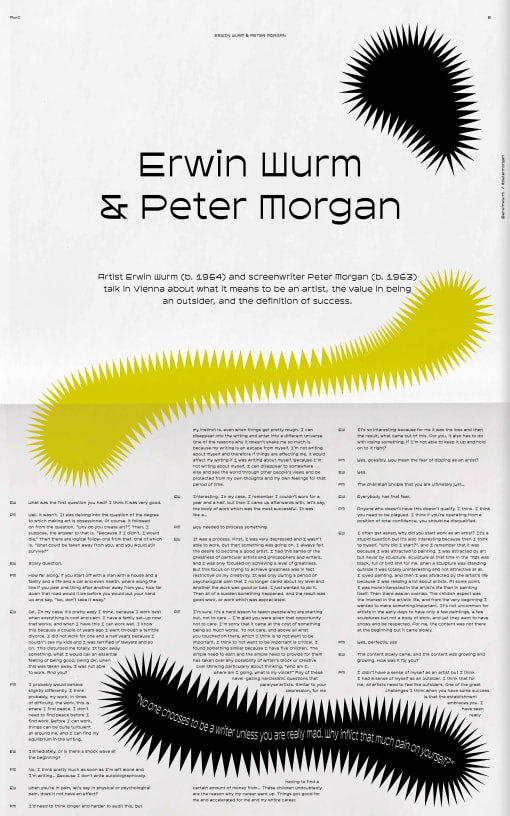 Erwin Wurm & Peter Morgan