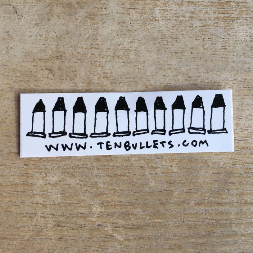 Tom Sachs Ten Bullets Sticker