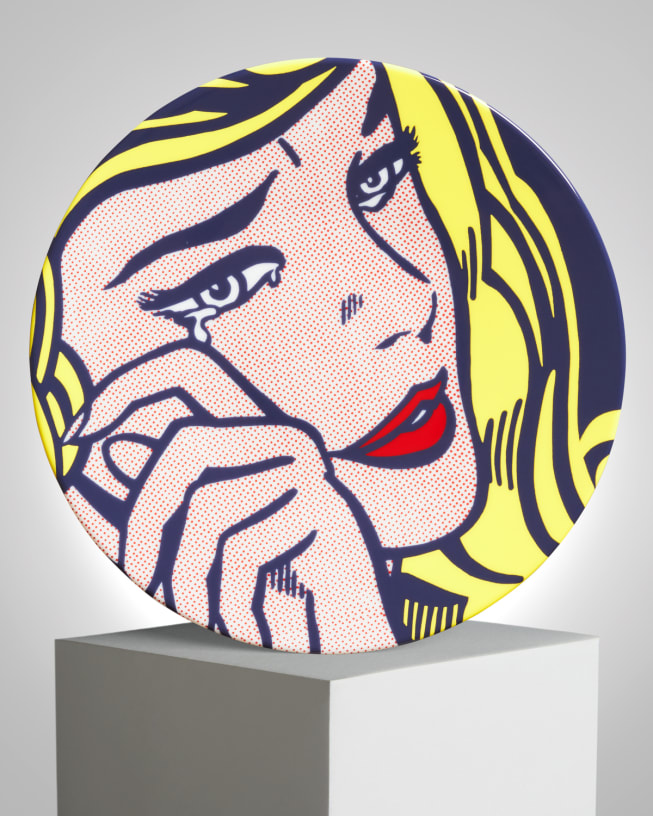 Roy Lichtenstein 'Crying Girl' Porcelain Plate