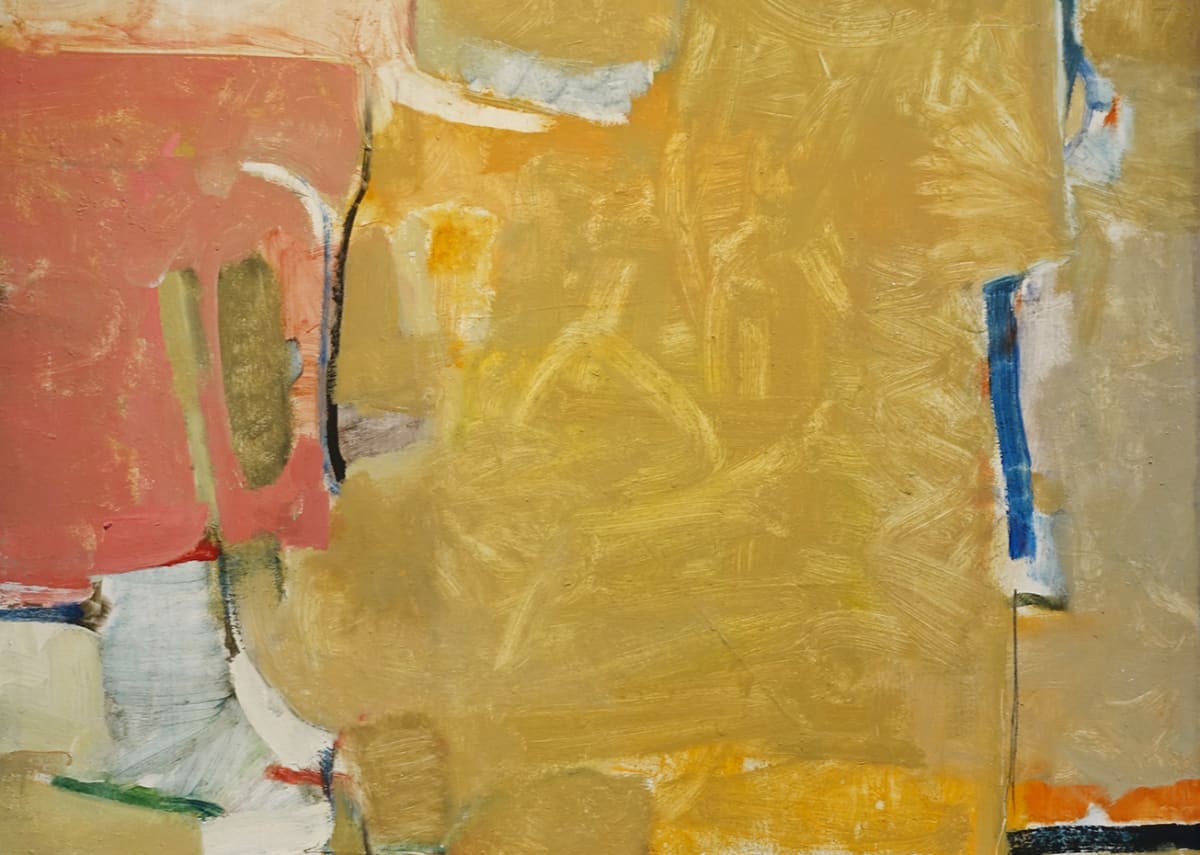 Inscape (Urbana Series), 1953, Oil and graphite on canvas, 37 3/4 x 32 1/8 inches