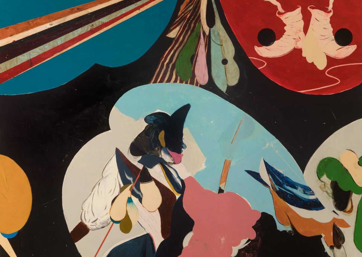 Kenichi Hoshine, Wurlitzer, 2019, Acrylic on wood, 48 x 60 inches