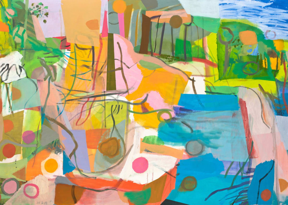 Bill Scott, Two or Three Nudes in a Landscape, 2010, Oil on canvas, 46 x 67 inches