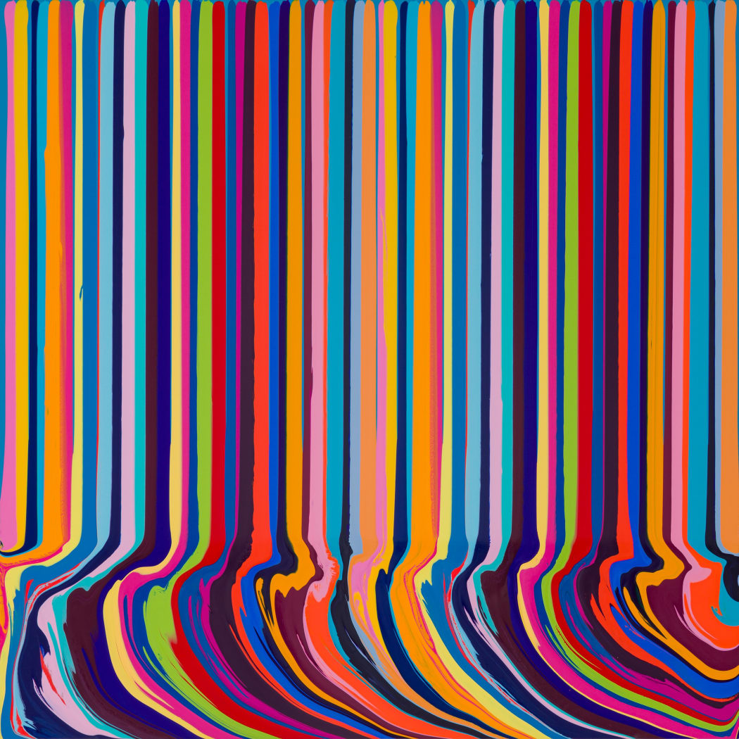 Duet 2020 Acrylic on aluminium mounted onto aluminium panel 101.6 x 101.6 cm 40 x 40 in