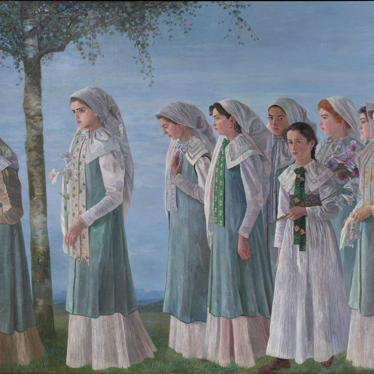 Karl Mediz, Sunday Procession of Gottscheer Women