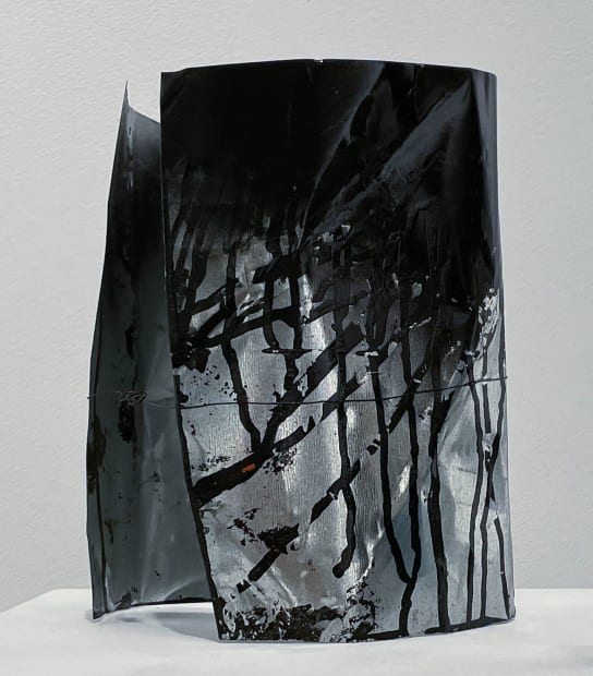 untitled sculpture (big silver and black)