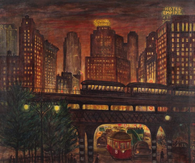 El Crossing at 53rd Street, 1938