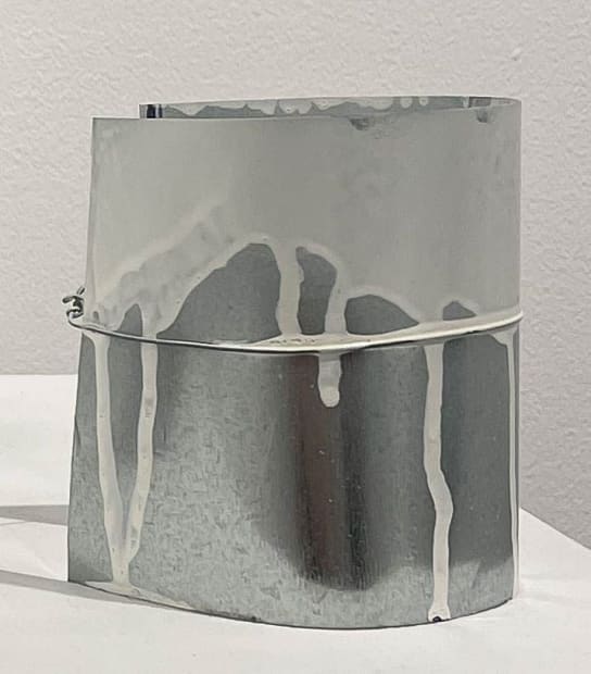 untitled sculpture (small silver and white)