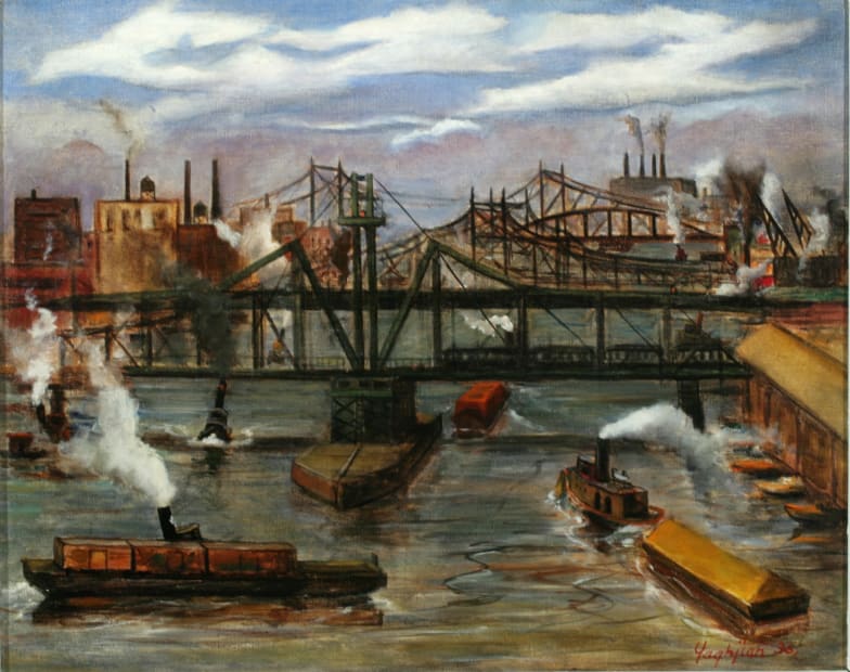Bridges on the East River, 1936