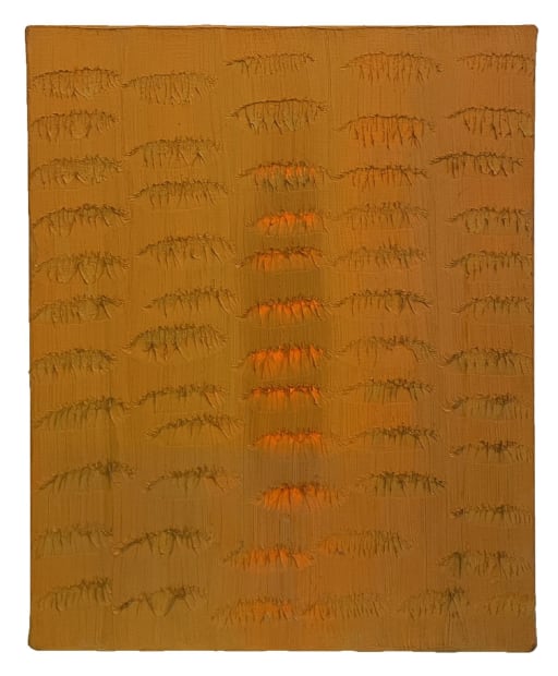 untitled (ochre and orange brush smudges)