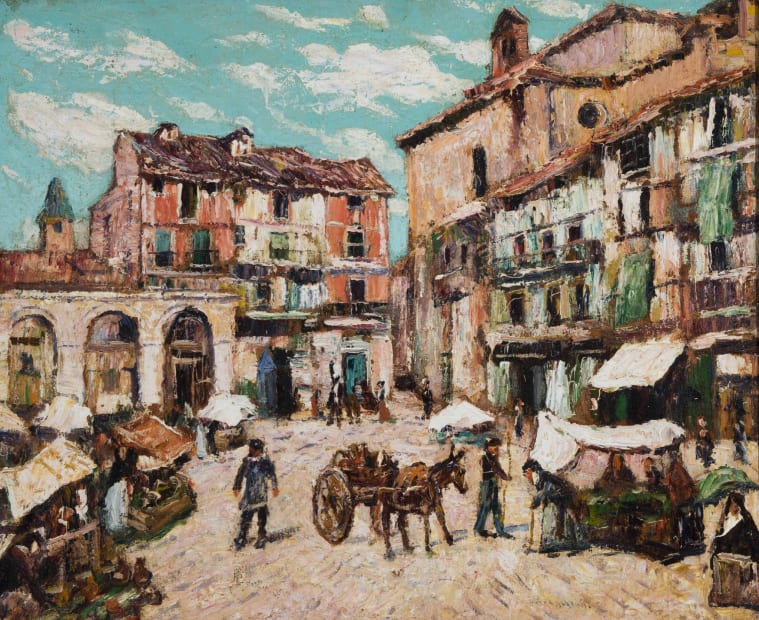 Market Place, Segovia, 1916
