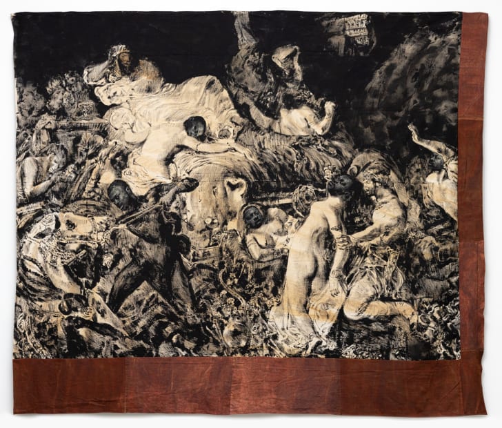 Roméo Mivekannin, La Mort de Sardanapale d’après Eugène Delacroix, 2022