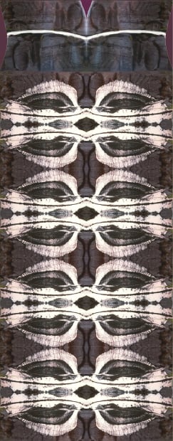 Black Waist Totem © Kaethe Kauffman 2022 limited edition print on silk15x6-150, 2022