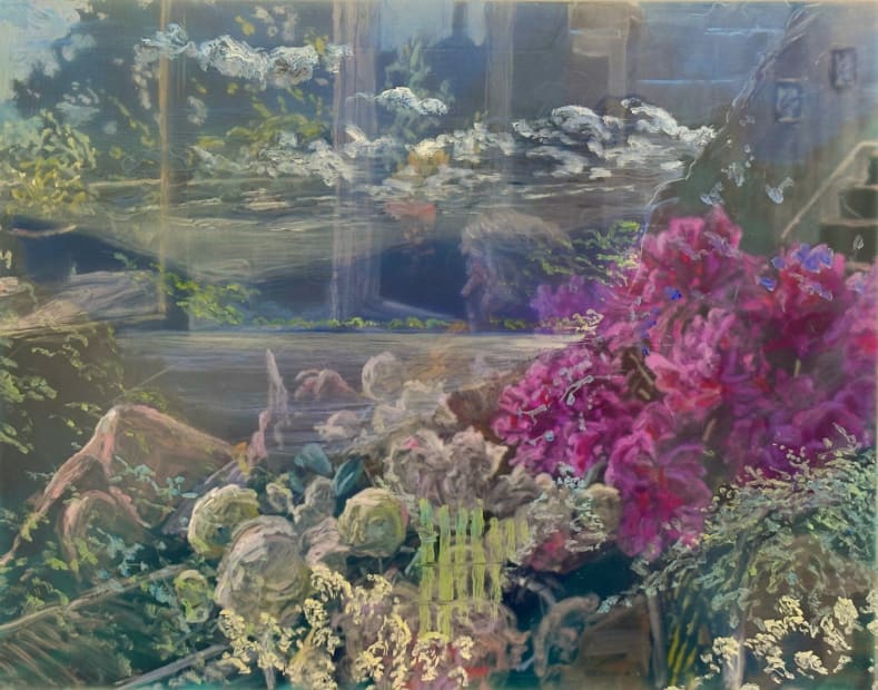 Tereza and River, Outside Over Inside (Katie's Peonies), 2024