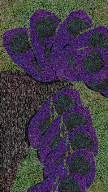 Purple Green Petals , 2024