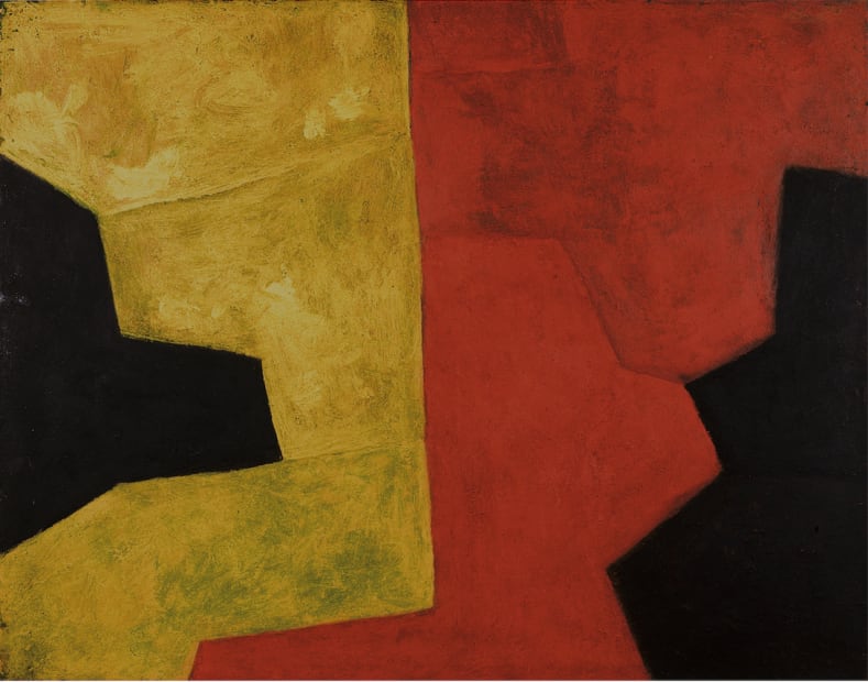 Serge Poliakoff, Composition abstraite noir rouge jaune, 1957/1963
