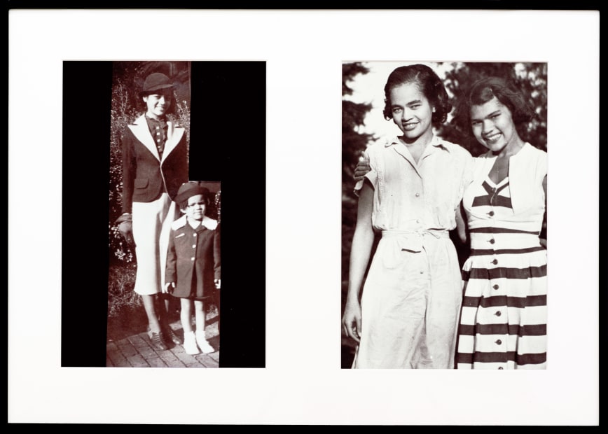 Miscegenated Family Album (Hero Worship), L: Devonia, age 14; and Lorraine, age 3; R: Devonia, age 24; and Lorraine, age 13, 1980/1994