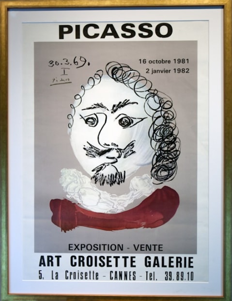 After Pablo Picasso, Exhibition poster from Art Croisette Galerie, Cannes 1981-1982, 1981-82