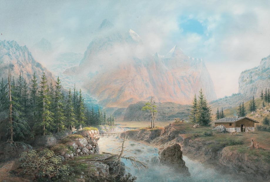 Johann Ludwig Bleuler, Le Wetter - & Wellhorn, avec le Glacier de Rosenlui