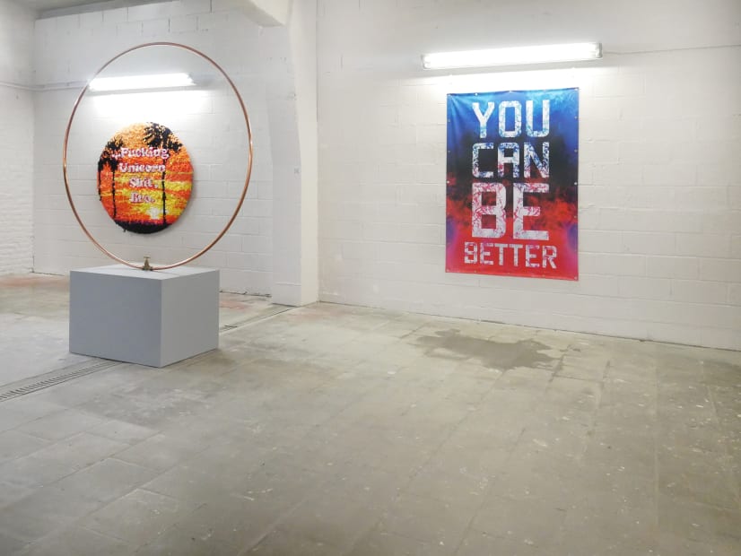 Come What May. Rebooted : installation view of the Atelier / Aeroplastics at 207VDK, 2022, Ph: © Aeroplastics / works by Tom DALE, David Kramer, Mark TITCHNER