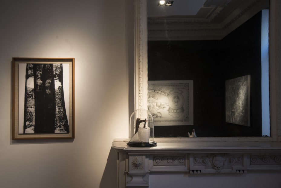 ''Dark Ages'' / exhibition view at Aeroplastics, Rue Blanche Str., 2015-2016 / works by Hans HARTUNG and GELITIN