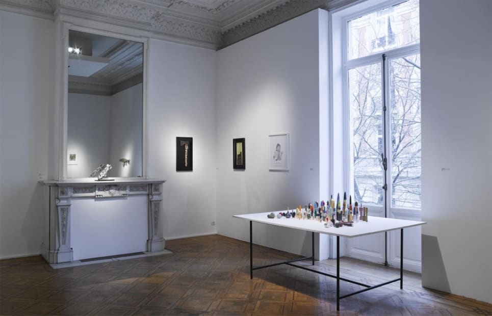 "The Remarkable Lightness of Being": exhibition view / Aeroplastics @ Rue Blanche str., 2015 / works by Nancy FOUTS, Tobias STERNBERG, Jean-Marie GEERARDHIJN, Filip MARKIEWICZ, Cathy COEZ
